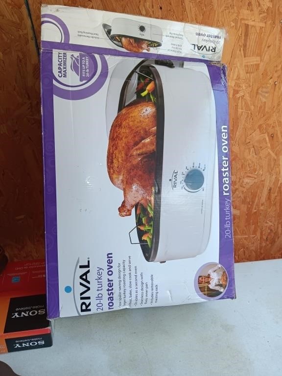 rival 20 pound Turkey roaster in the box used.