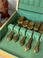 VTG GOLD PLATED FLATWARE SET