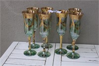 old ornate champagne flutes