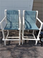 Pair PVC bar stools