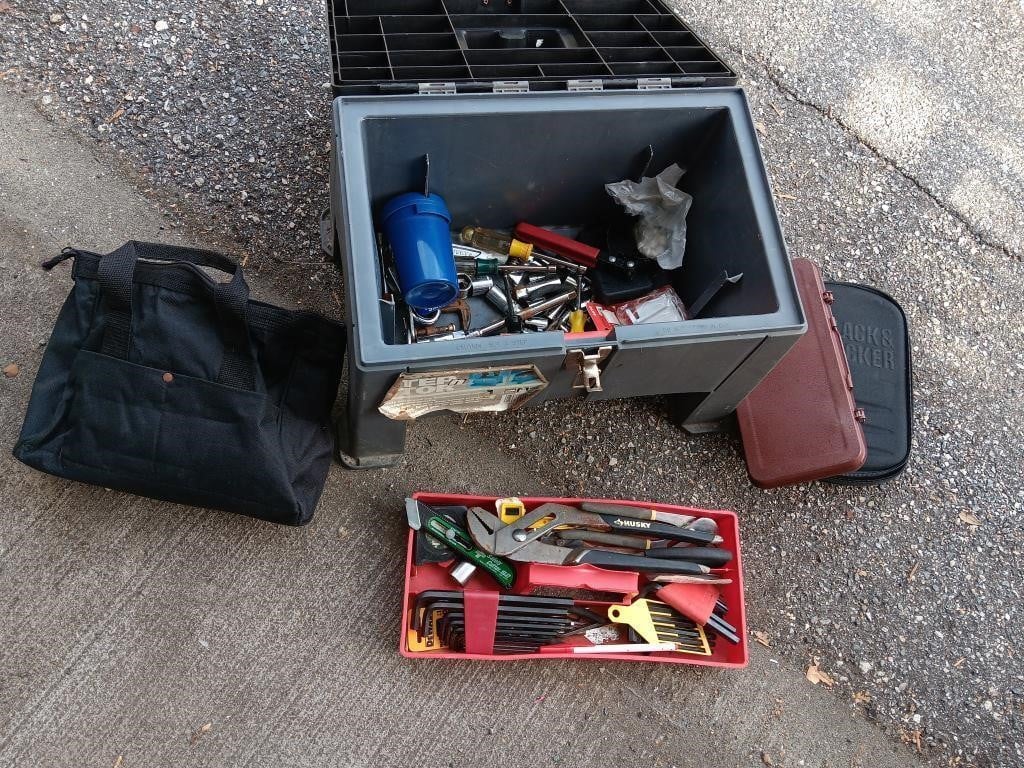 Stack on toolbox and contents. Tools