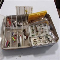 BOX OF ASST FISHING TACKLE & ACC