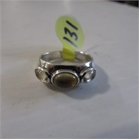 STERLING 3 STONE RING