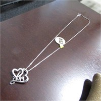 STERLING "MOM" PENDANT W/ STERLING CHAIN