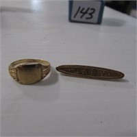 10KT CHILDS RING & PIN