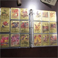 ALBUM OF ASST GOLD POKEMON CARDS