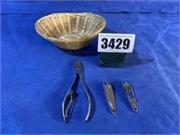 Small Basket w/Nail Clippers & Trimmers