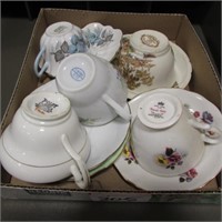 5 CHINA CUPS / SAUCERS