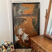 Framed Oil Artwork on Canvas (Torn)