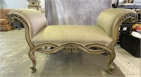 Ornate Upholstered Bench