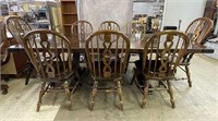 Heavy Wooden Dining Table with 8 Chairs