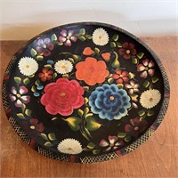 Painted Wood Bowl