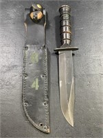 Camillus U.S. Combat Knife w/ Leather Scabbard