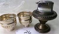 STERLING TABLE LIGHTER & STERLING CANDLE INSERTS