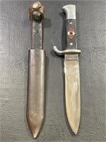 1940 Hitler Youth (HJ) Knife RZM M7/2 w/ Scabbard