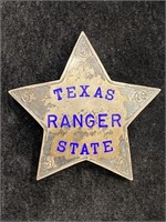 Texas Ranger Badge From "Ma" Ferguson Governor