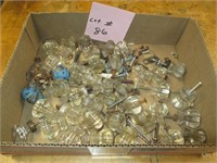 LOT OF VINTAGE GLASS KNOBS ? FURNITURE TYPE