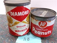DIAMOND  WALNUTS ? A&P PEANUTS EARLY TINS