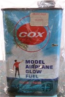 COX MODEL AIRPLANE GLOW FUEL TIN