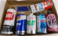 LOT OF CONE TOP ADVERTISING CANS POLISH / AUTO