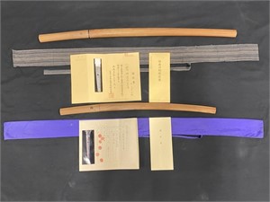 Japanese Wakizashi Sword & Kanteisho Katana