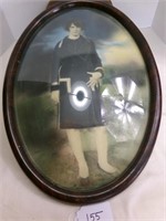 CONVEX OVAL FRAME W/ WOMEN?S PICTURE