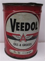 VEEDOL "A" GREASE TIDEWATER OIL CAN 1# W/LID