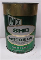 UNICO SHD MOTOR OIL QT. CAN