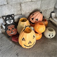 Halloween Plastic Jack-0-Lanterns, Asst