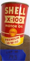 SHELL MOTOR OIL X-100 QT CAN