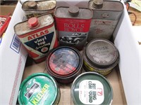 LOT ADVERTISING CANS  ROLLS ROYCE ? CADILLAC OTHER