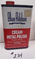 BLUE RIBBON CREAM METAL POLISH 16 OZ CAN