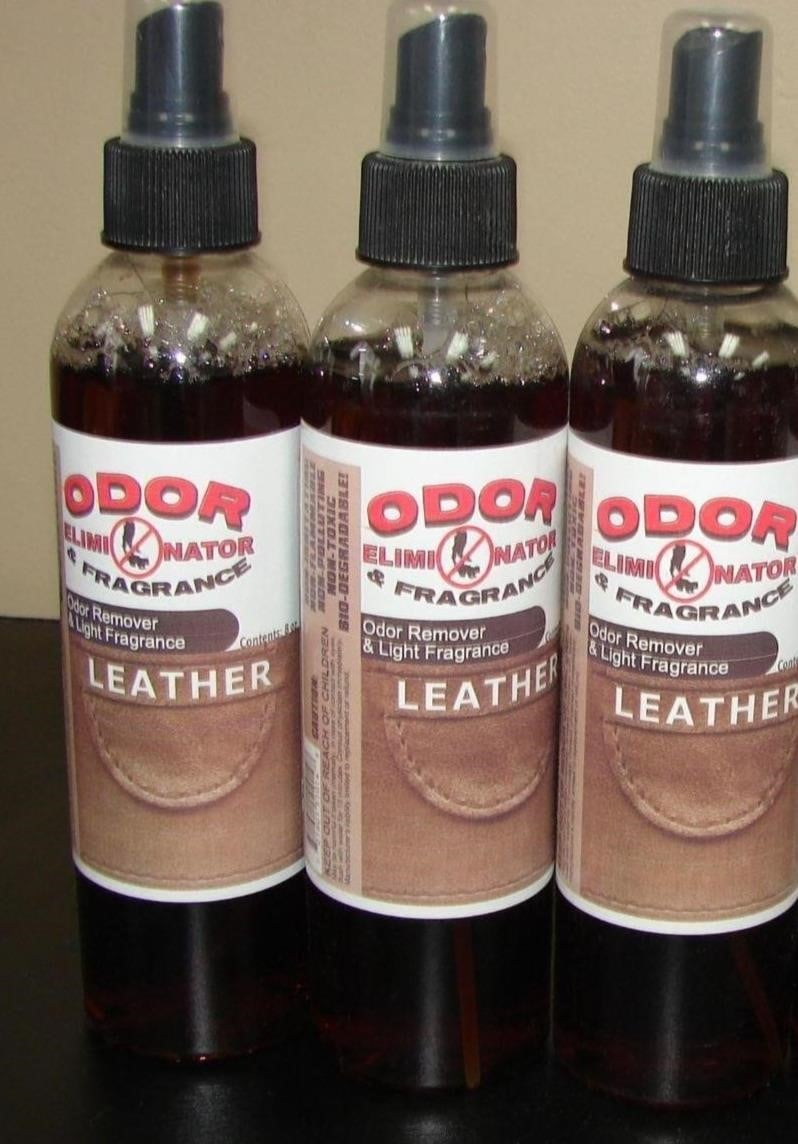 Odor Eliminator Fragrance-LEATHER- 3 Large Bottles