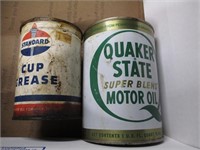 STANDARD CUP GREASE CAN ? QUAKER STATE QT. CANS