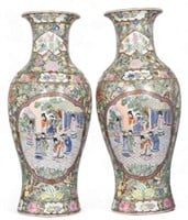 Pair of Large Chinese Porcelain Vases.
