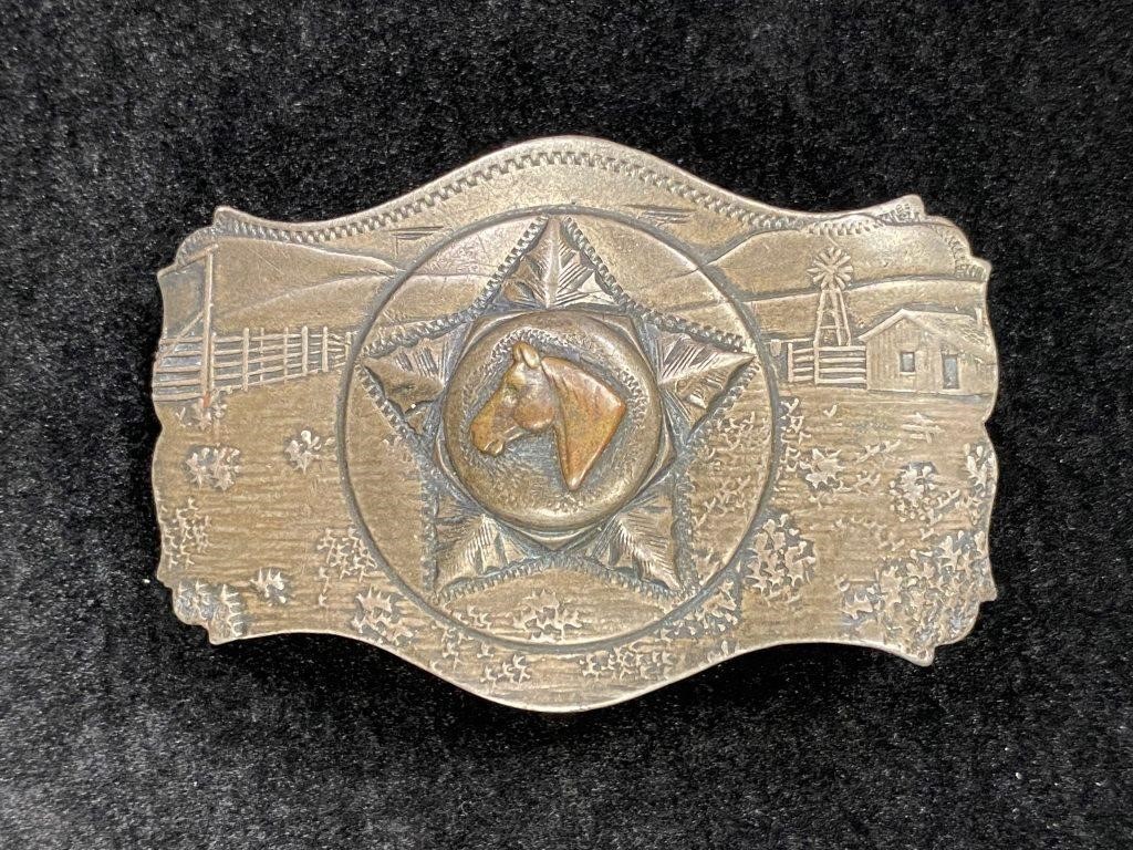 Vintage Belt Buckle Jachens Inc. Comstock Silver