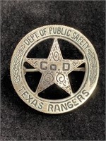 1980's-1990's Texas Ranger Badge Co. D Badge