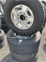 4 yokohama LT285/70R17 tires on 8 lug GM rims