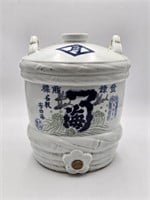 Antique Japanese Sake Cask / Stoneware Jug