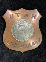 Vintage Copper Shield Style Utah Constabulary