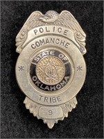State of Oklahoma Comanche Tribe Police Badge 9