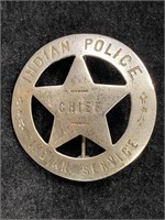 1900 Old West Indian Police Chief Badge