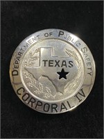 1990's Texas DPS Corporal IV Badge