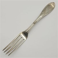 1845-66 MITCHELL & TYLER COIN SILVER FORK