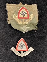 WWII Third Reich Labor Corps Badge & Patch