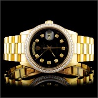 Rolex Day-Date 18K YG Diamond 36MM Watch