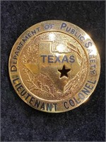 1990's Texas DPS Lieutenant Colonel DPS Badge