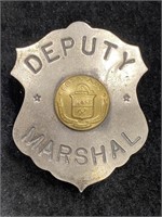 Shield Style Deputy Marshal Badge Colorado Brass