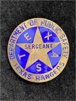 1957 Texas Rangers "Blue Bottle Cap" Sergeant Badg