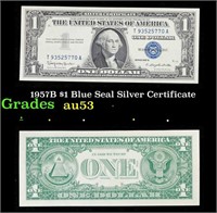 1957B $1 Blue Seal Silver Certificate Grades Selec